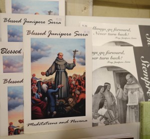 Serra glorification propaganda in the gift shop